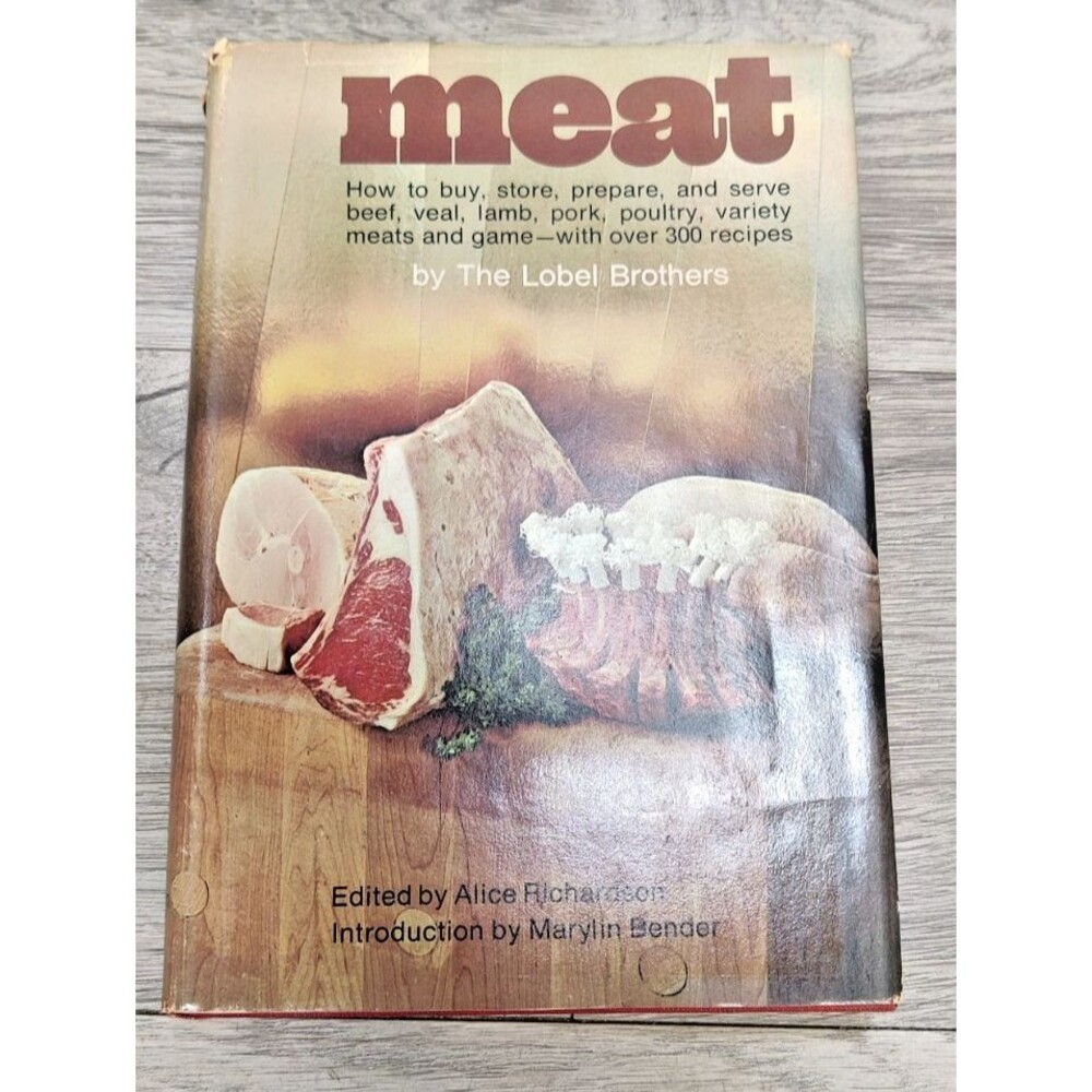 Vintage 1971 Meat Cookbook The Lobel Brothers Hawthorn Books Hardcover Dust Jack